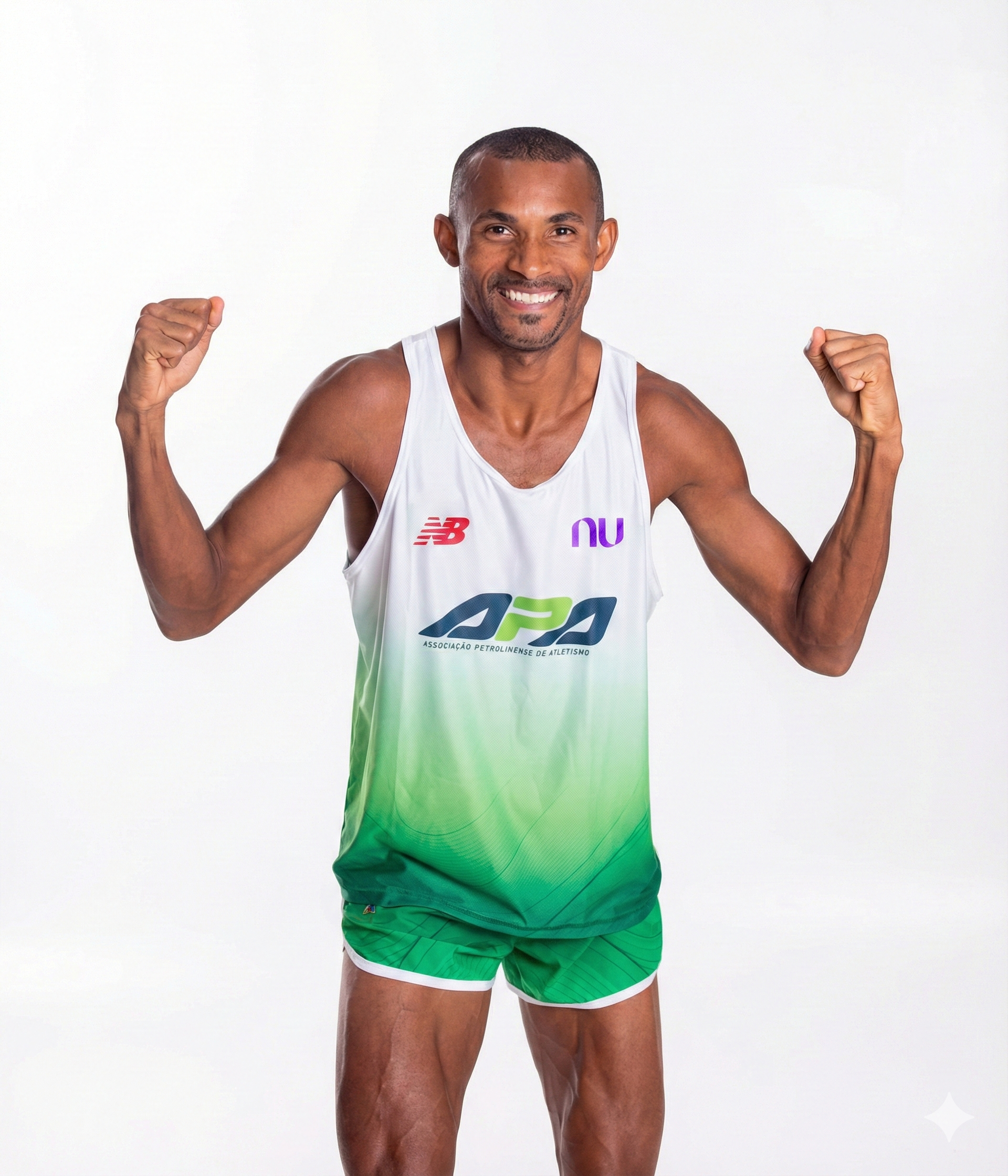 Joílson treinando na pista