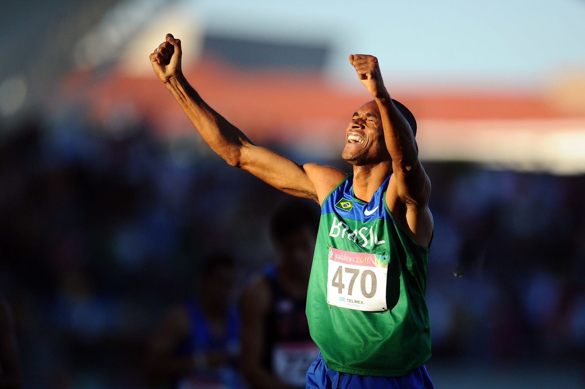 Joílson celebrando no Pan-Americano